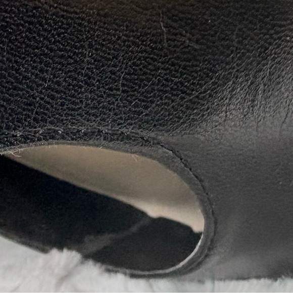 Franco Sarto size 7.5M DEMI Black Leather Patent Trim Platform Pumps Stiletto - Picture 13 of 13